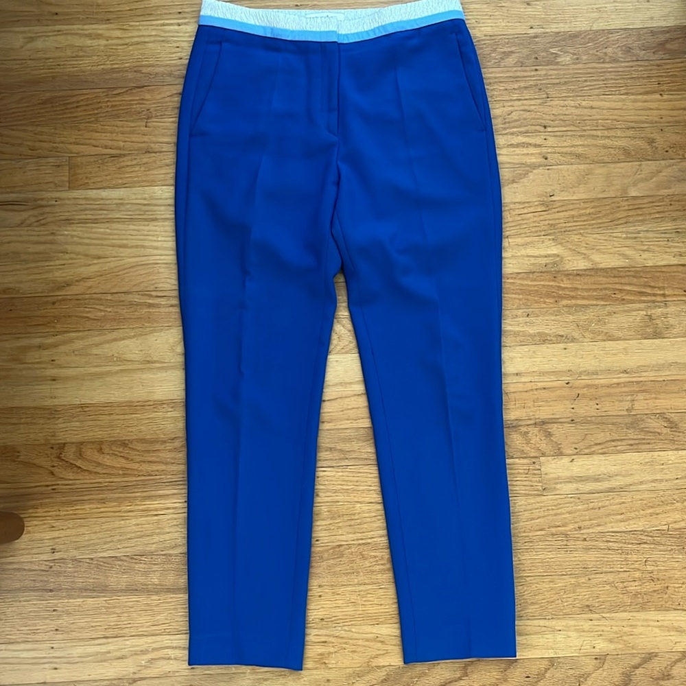 Sandro blue trousers with silver waist size 38